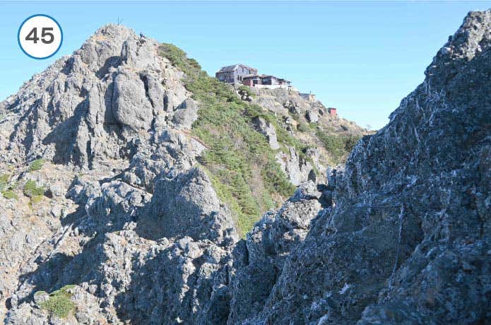 赤岳稜線からの赤岳山頂