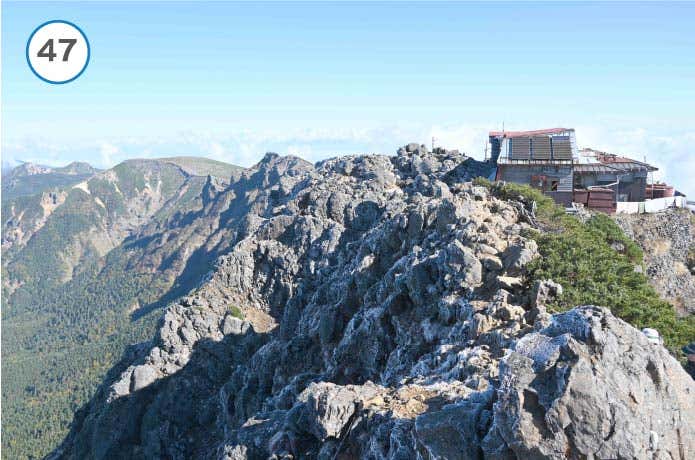 赤岳山頂　頂上山荘方面