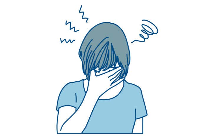 熊スプレーの被害を受けた人のイメージ