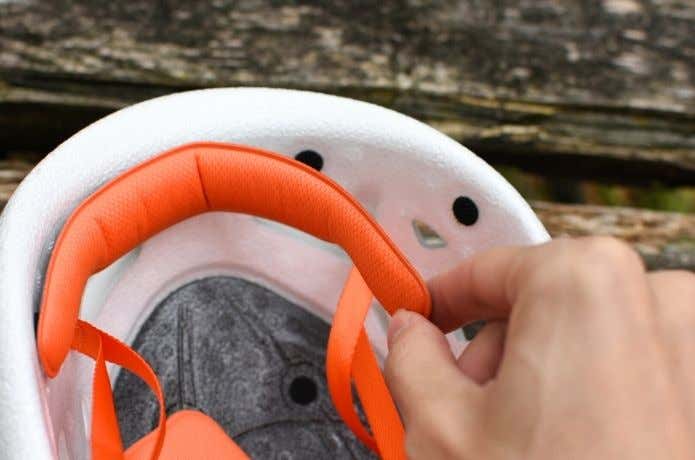 ペツルのヘルメット内部のパッド