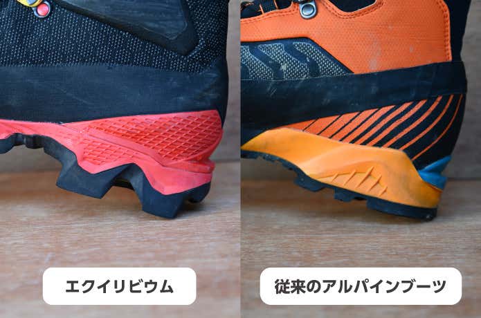 スポルティバ エクイリビウム 着地時の違い