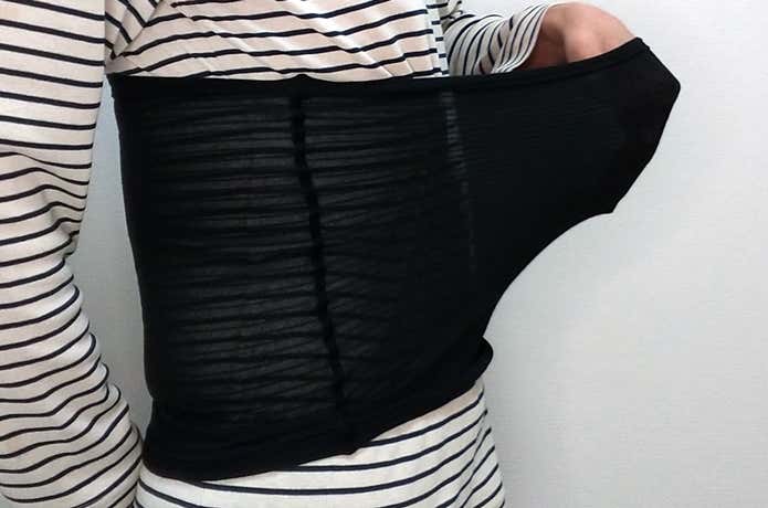 モンベルのウエストウォーマーの伸縮性