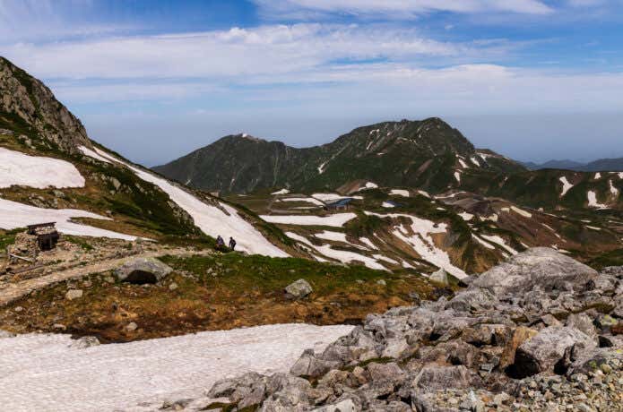 立山室堂山荘から一ノ越山荘への登山道