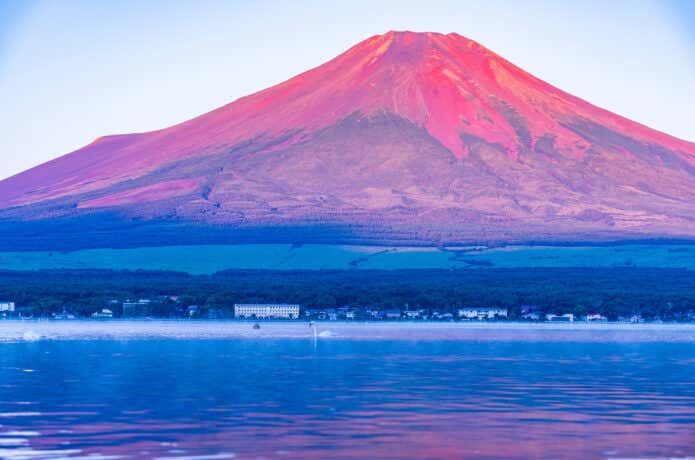 赤富士 絶景富士山写真 - 絵画/タペストリ