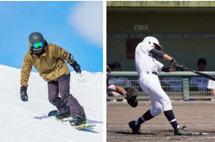 夏のスポーツと冬のスポーツ