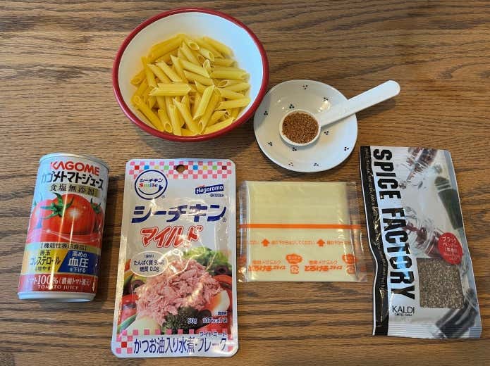 簡単山ごはんの材料