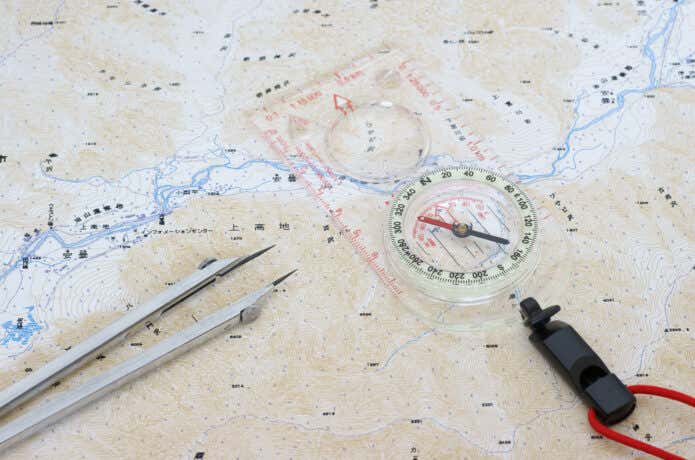 登山地図の等高線