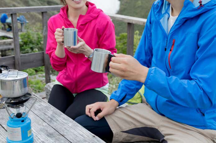 登山中のコーヒータイム