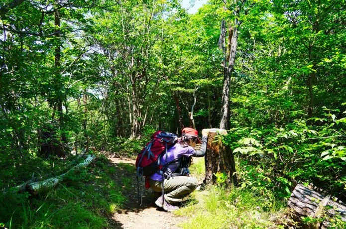 体調不良の登山者