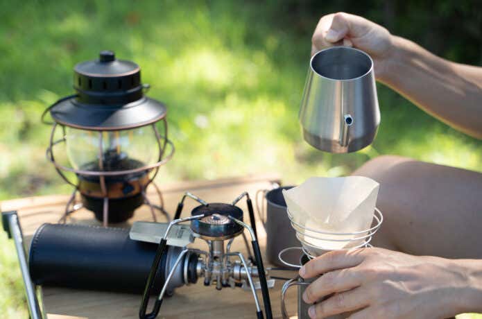 山でコーヒー