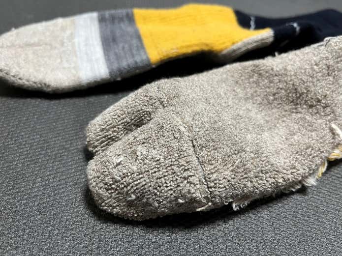 atelier Blue bottle
Hiker’s SOCKS – STRIPEDの裏地