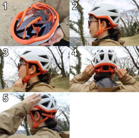 ヘルメットの装着手順