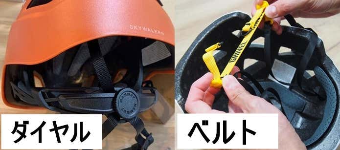 ヘルメットのサイズ調整