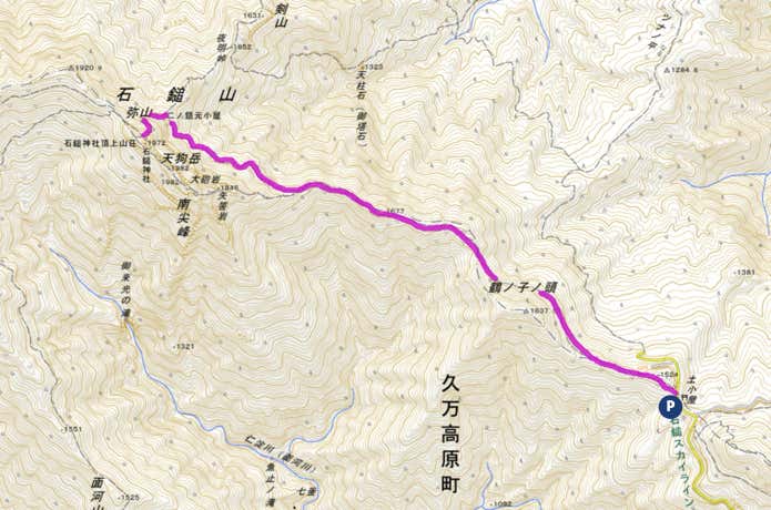 石鎚山MAP
