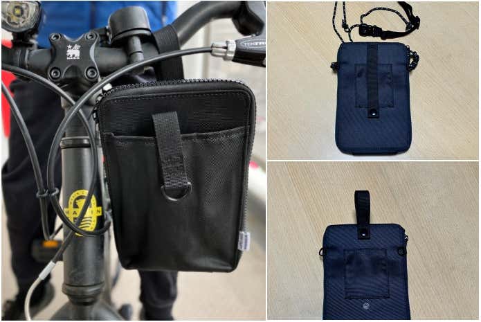 自転車に取り付けられるサコッシュ