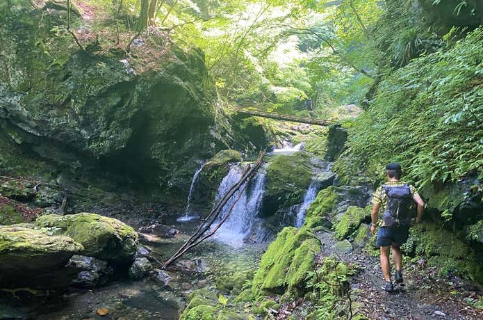 登山道にある沢