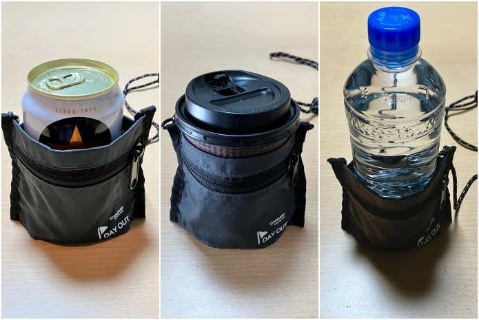 TsURUSU(ツルス)にさまざまな飲み物を入れた様子