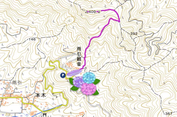 雨引山MAP