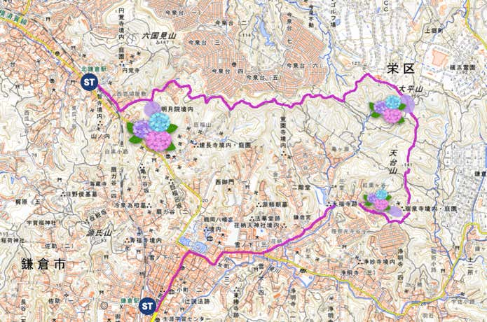 鎌倉アルプスMAP