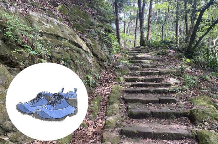 ローカットに適した平坦な登山道