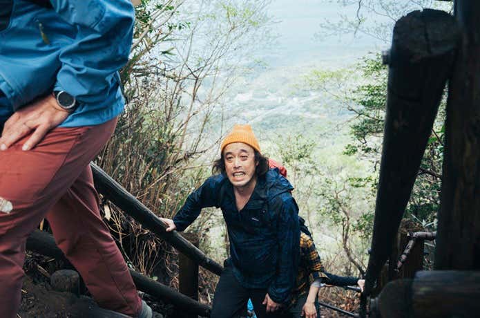 つらそうな登山者