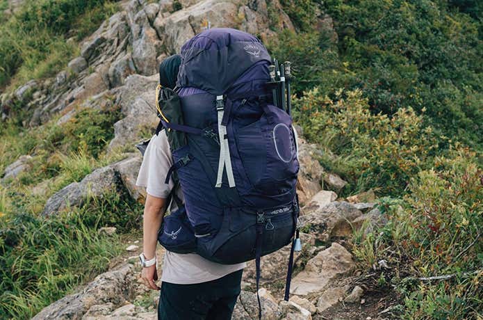 テント泊装備で登山