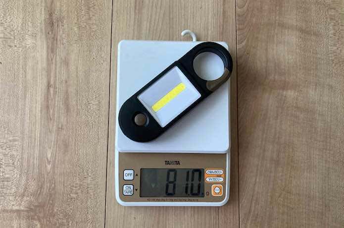 重さを測ると81g（電池入り）
