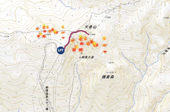 犬倉山紅葉MAP