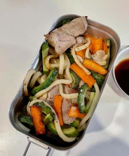 ゴーヤチャンプルうどん
