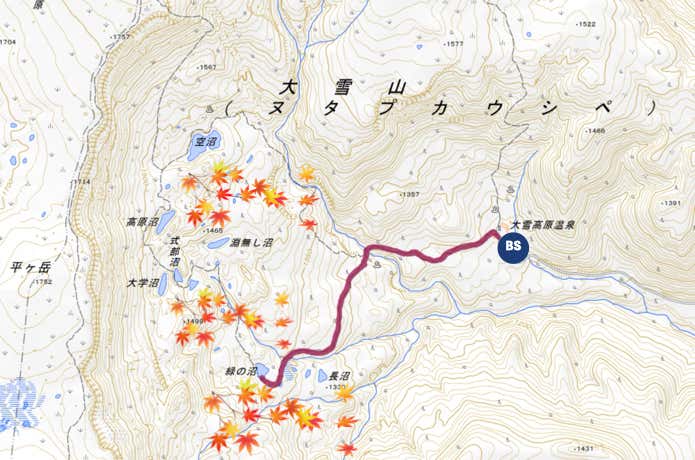 高原沼紅葉MAP
