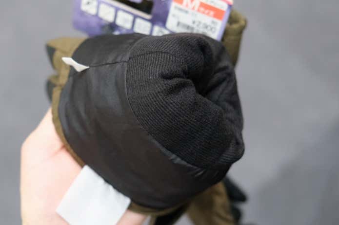 INAREM GEAR 防水防寒グローブ　内側のフリース