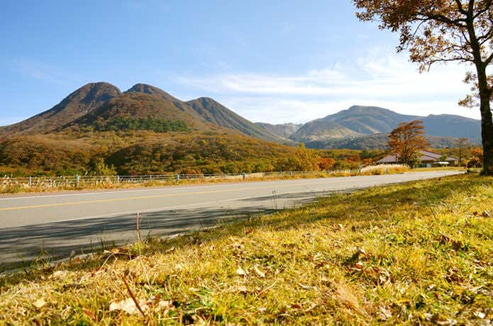 長者原から見る三俣山