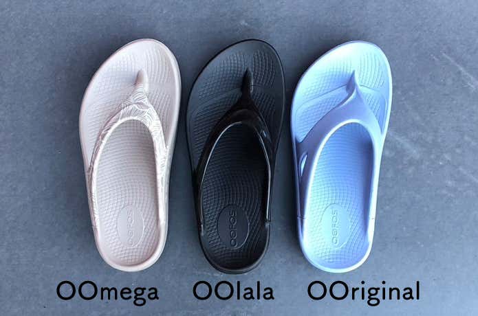 OOFOS トングタイプの形状比較