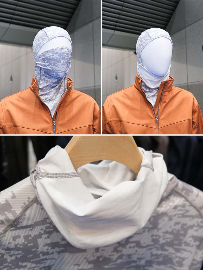 バラクラバ一体型フーディ