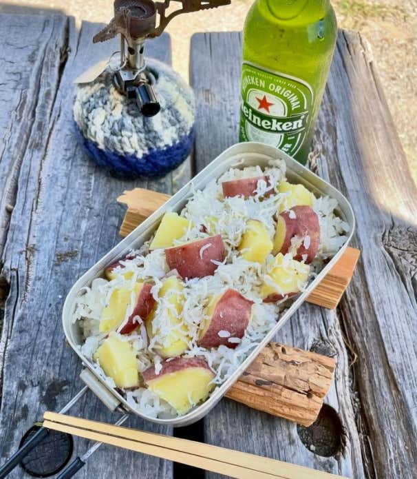 しらすとさつまいもの炊き込みご飯　完成