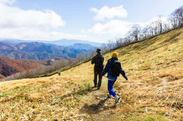 登山道　登山者