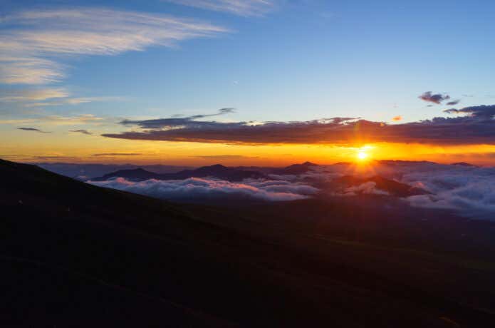 富士山の御来光