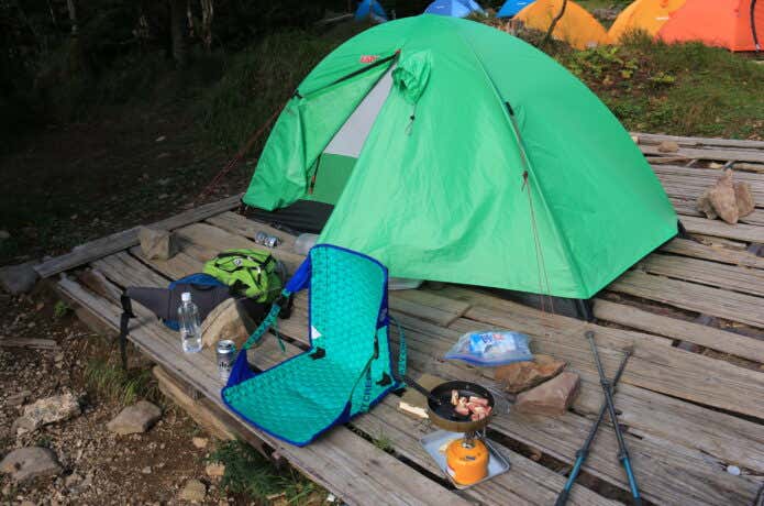 登山中のテント場での過ごし方