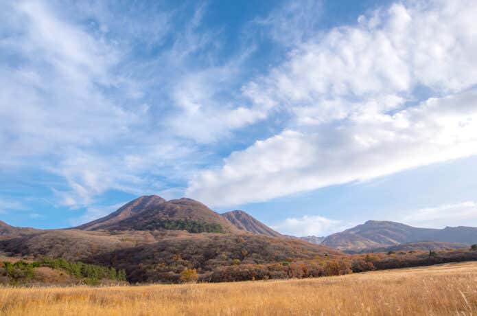 くじゅう連山の秋