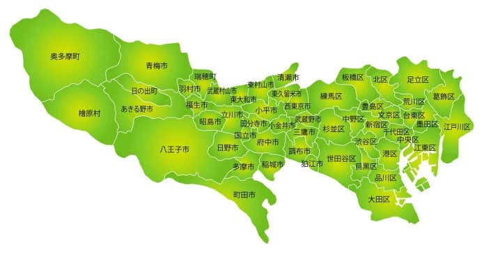 東京都の地図