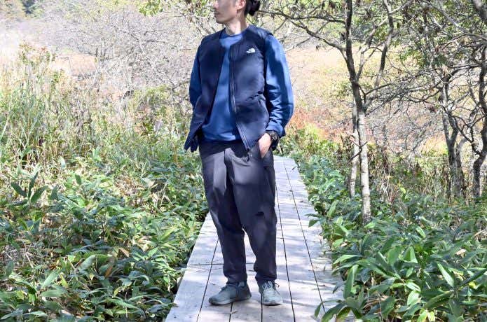 ザ・ノース・フェイス ベントリックスベストを着る人