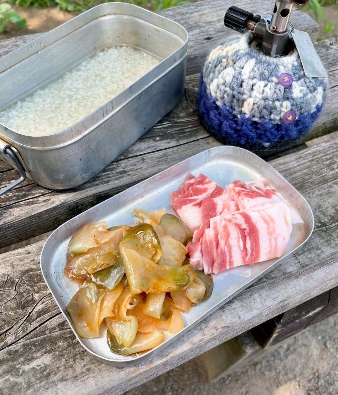 豚肉とザーサイの炊き込みご飯 材料