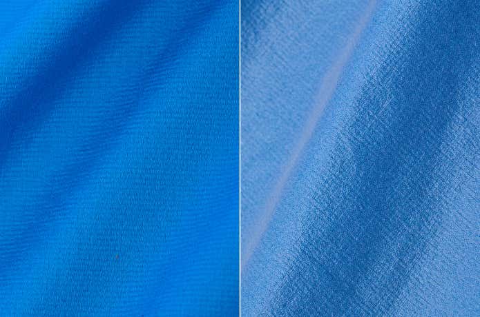 ミレーのレインウェアの表地と裏地