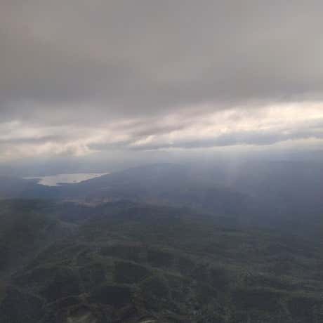 飛行機から見た摩周湖