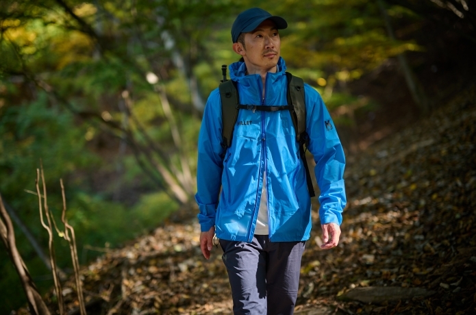ミレーのレインウェアのフロントジッパー