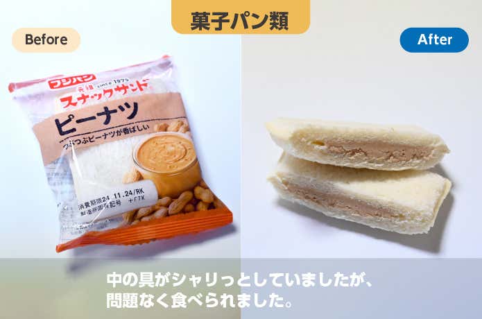 菓子パンを凍らせて食す