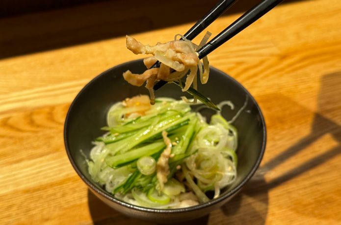 鶏皮のポン酢合え
