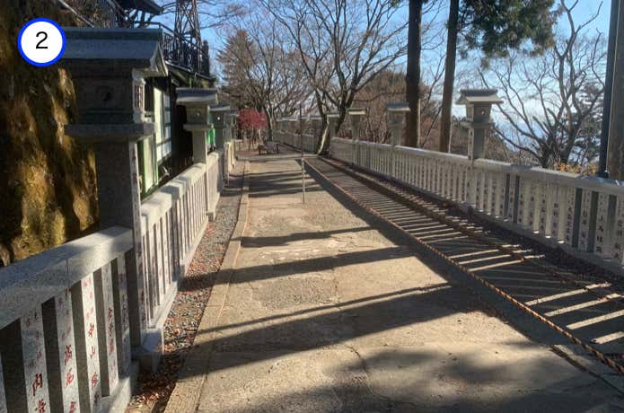 ケーブルカーからの参道