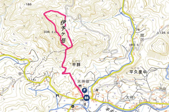 伊予ヶ岳MAP
