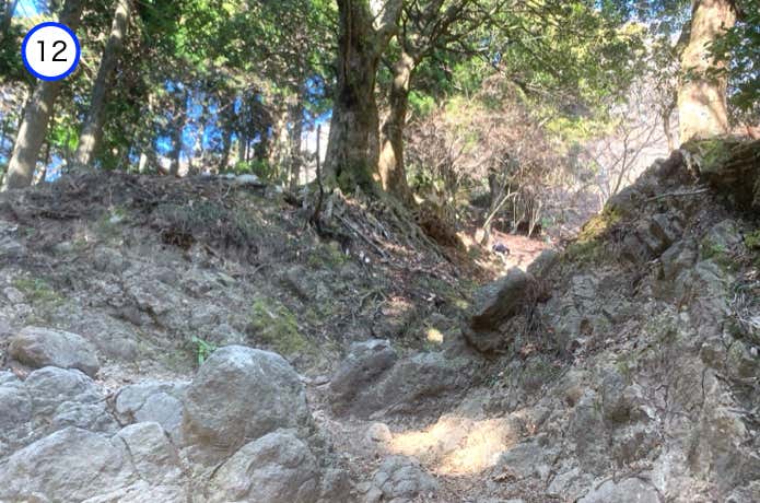 十二丁目先の洗堀地形